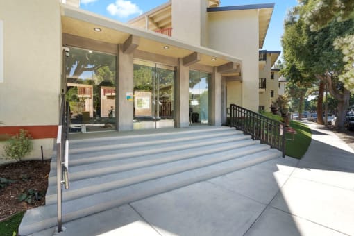 Main Entrance at Parkway Terrace Apartments, Culver City, CA
