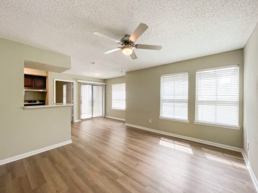 Renovated with ceiling fans and overhead light