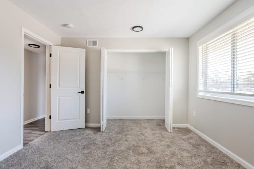 Renovated bedroom with walk-in closet