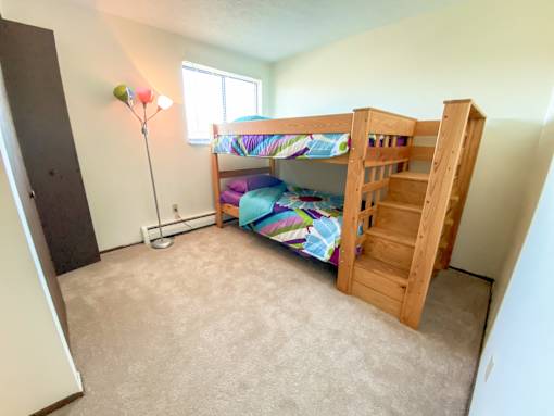 Model Smaller Bedroom at Condor Garden Apartments, Elyria, Ohio