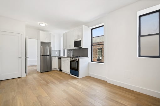 One Wall Kitchen and open living room