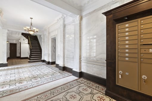 Lobby and mailboxes