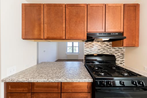 kitchen with granite countertops
