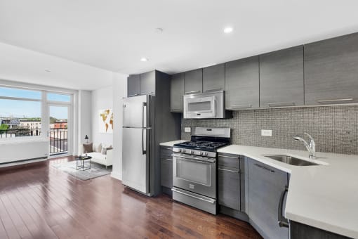 open kitchen area