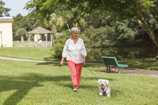 Resident Walking Dog