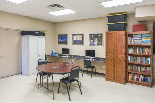 community room and business center