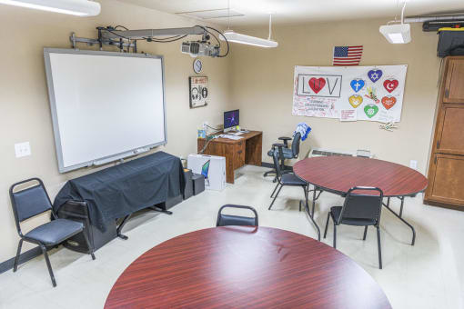 community room and business center
