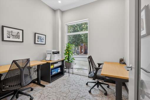 Private office space with natural light at Sol Apartments, Troy, NY
