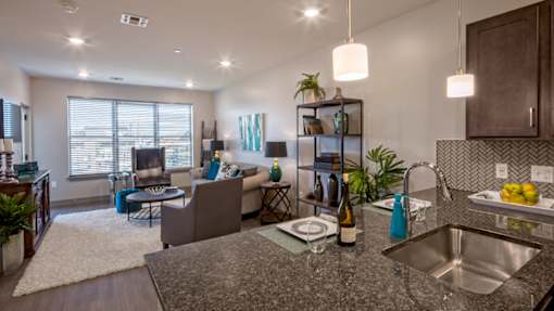 Living Room of Model Apartment at Vicina