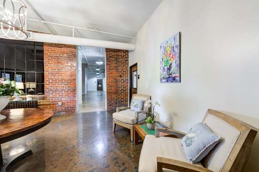 Hallway by the office at Asheboro Mill Lofts, North Carolina, 27203