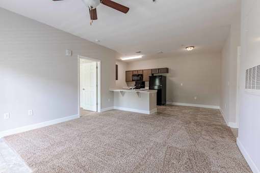 Carpeted Living Area at Killian Terrace Apartments, Columbia, SC, 29229