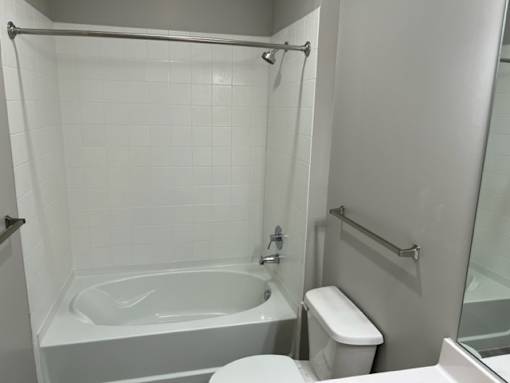 Large Soaking Tub In Bathroom at Poland Hill Senior Apartments, Chantilly, Virginia