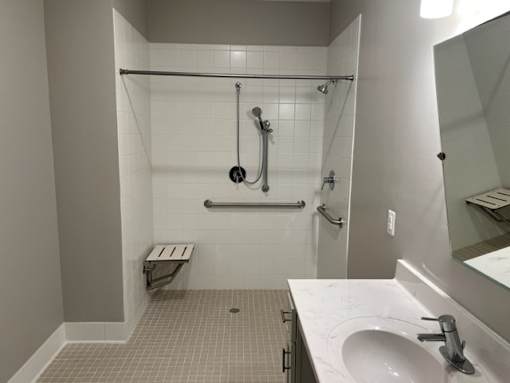 Custom Look Bathroom at Poland Hill Senior Apartments, Chantilly, VA, 20152