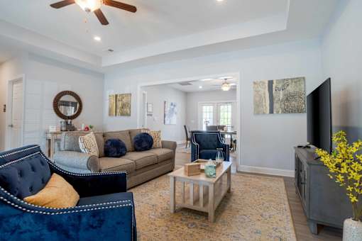 Soft and Refreshing Living Room at Westridge, Greenville, SC, 29617