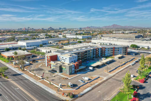 Aerial view at V on Broadway Apartments in Tempe AZ November 2020 (4)