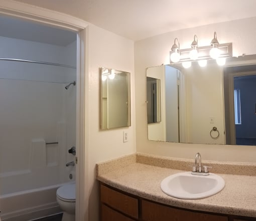 Bathroom at Shorebird Apartments in Mesa Arizona October 2024