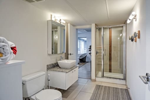 Bathroom at The Regency Apartments in Tempe Arizona July 2020