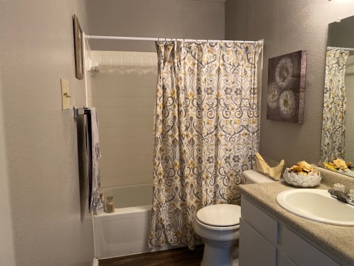 Bathroom at Wellington Estates Apartments in San Antonio TX