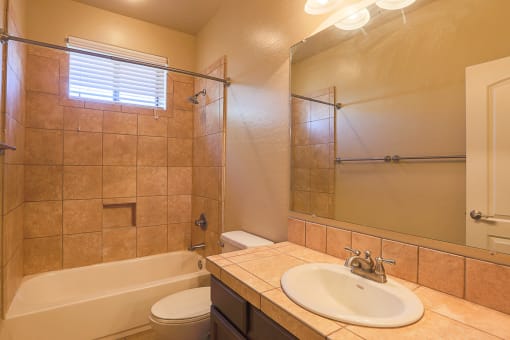 Bathroom Vanity at Villa Contento Apartments in Scottsdale, AZ