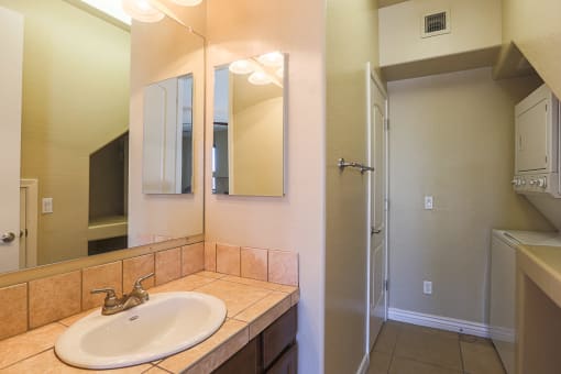 Bathroom Vanity at Villa Contento Apartments in Scottsdale, AZ