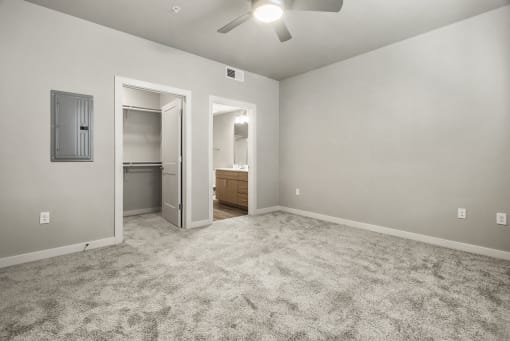 Bedroom at V on Broadway Apartments in Tempe AZ November 2020 (8)