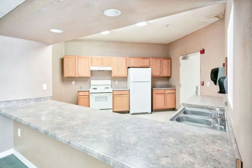 Community Center Kitchen at Mira Vista Apartments in Las Cruces
