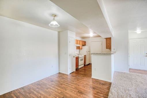 Dining Area and Kitchen at Four Hills Apartments in Las Cruces