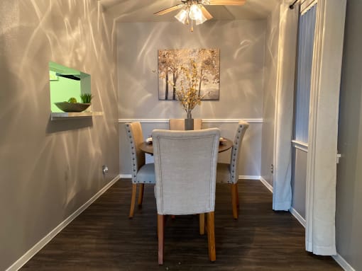 Dining room at Wellington Estates Apartments in San Antonio TX 4-2020