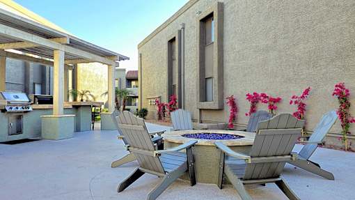 Fire Pit at Olive East Apartment in Gilbert Arizona