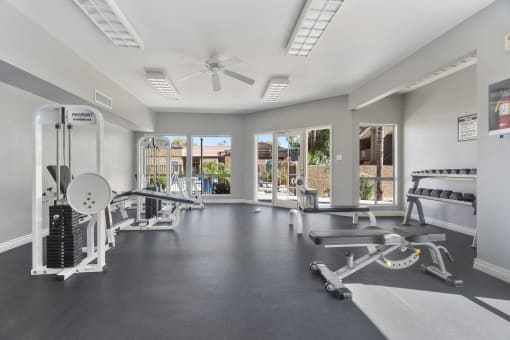 Fitness Center (4) at Avenue 8 Apartments in Mesa AZ Nov 2020