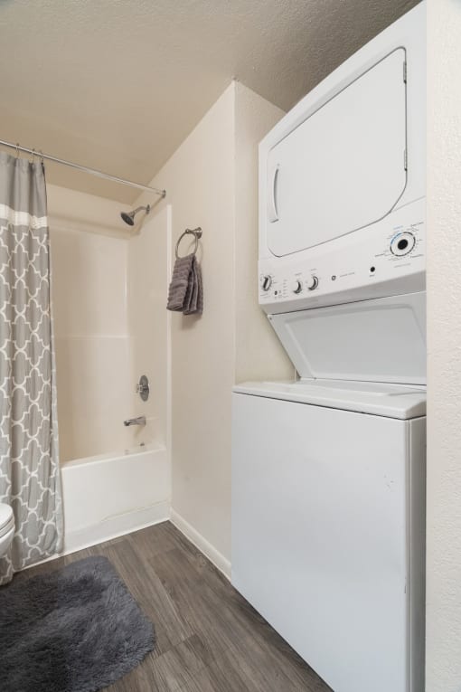 In unit laundry at Avenue 8 Apartments in Mesa AZ Nov 2020