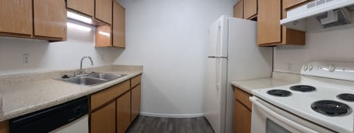 Kitchen at Shorebird Apartments in Mesa Arizona October 2024
