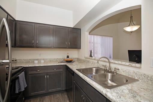 Kitchen at Winterhaven Terrace Apartments in Tucson Arizona