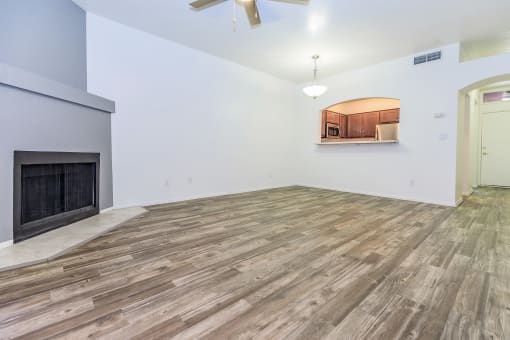 Living room and dining room at Winterhaven Terrace Apartments in Tucson Arizona
