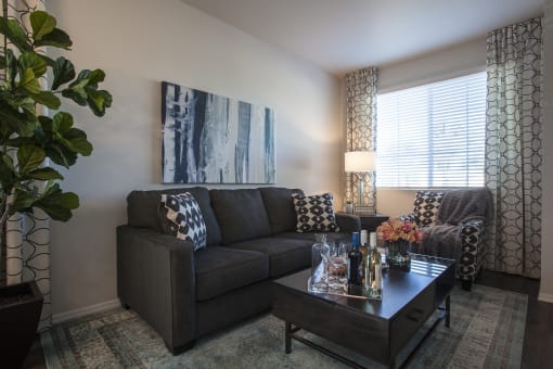 Living Room at San Mateo Townhomes in Phoenix AZ July 2021 7