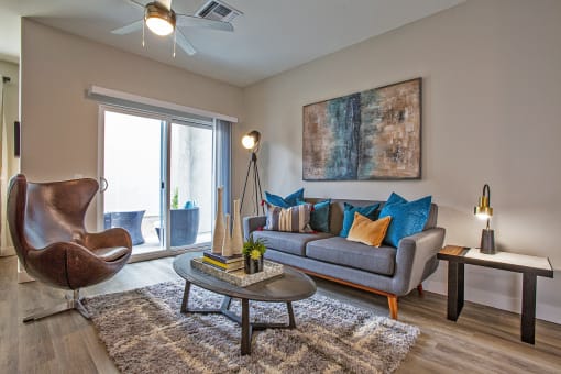 Living room at Senderos at South Mountain in Phoenix AZ September 2020