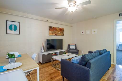 Living Room at University Lofts Apartments near University of Arizona in Tucson Arizona