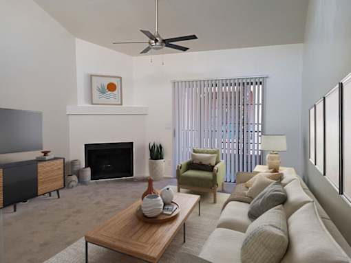 Living Room at Winterhaven Apartments in Tucson Arizona