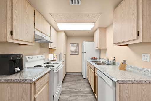 kitchen at Silver Cliffs Apartments in Bullhead City Arizona