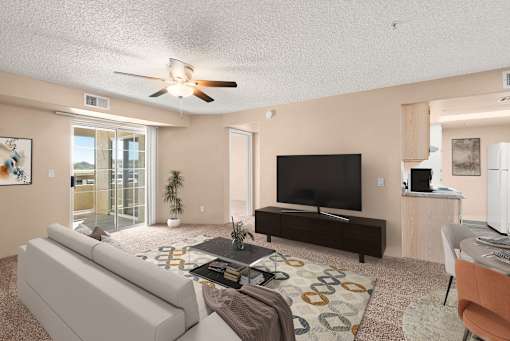 living Room at Silver Cliffs Apartments in Bullhead City Arizona