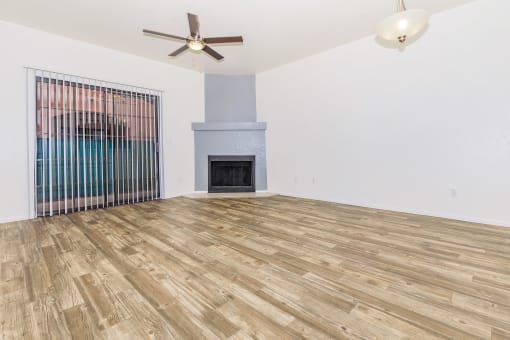 One Bedroom Living Room at Winterhaven Terrace Apartments in Tucson Arizona