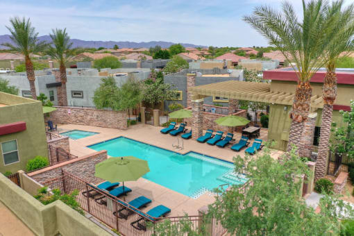 Pool & Pool Patio at Palm Valley Villas in Goodyear, AZ