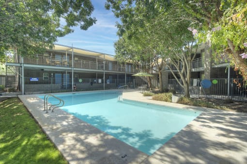 Pool and pool patio at The Regency Apartments in Tempe AZ Nov 2020