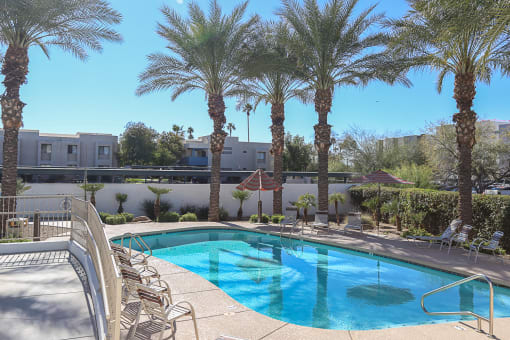 Pool & Pool Patio at Villa Contento Apartments in Scottsdale, AZ