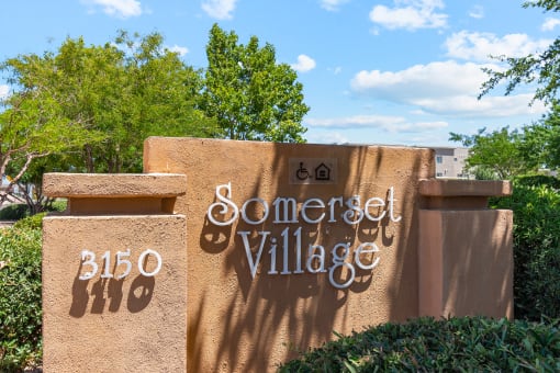 Property Sign at Somerset Village in Kingman Arizona