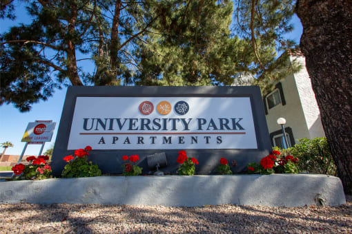 Signage at University Park Apartments in Tempe AZ