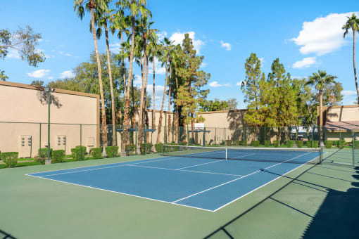 Tennis Court at Shorebird Apartments in Mesa Arizona