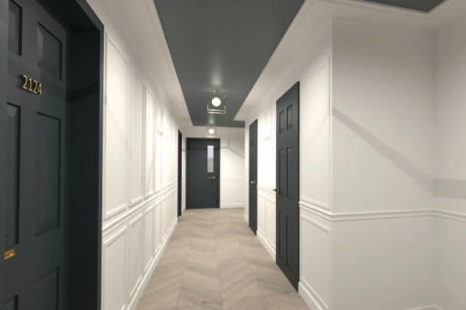 hallway to units at Ardenwood Apartments, North Haven