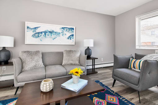 Modern Living Room at Encore 99, East Haven, CT, 06512