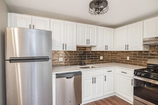 Modern kitchen at Retro 511 Apartments, Connecticut
